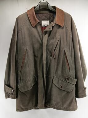VTG Lone Pine Leather Jacket Men 42 USA Made Nubuck Rancher Bomber Plaid Quilted